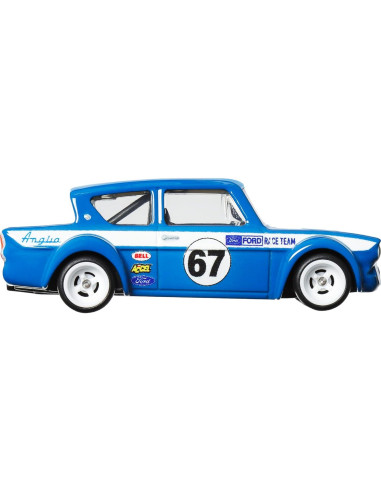 Hot Wheels HKF32 - Mini Coche 67 Ford Anglia Racer 4.5cm