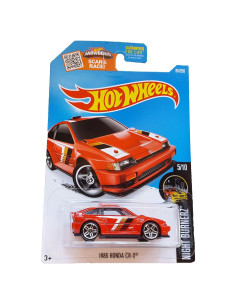 Hot Wheels 2016 Noche Burnerz Honda CR-X 1:64 Rojo