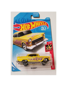 Hot Wheels 2018 50 Aniversario '55 Chevy Escala 1:64 Amarillo