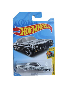 Hot Wheels '64 Impala Art Cars 1:64 Mattel Blanco Negro