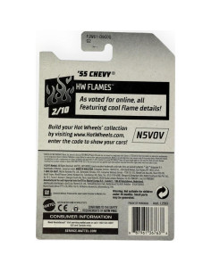 Hot Wheels 2018 50 Aniversario '55 Chevy Escala 1:64 Amarillo 2