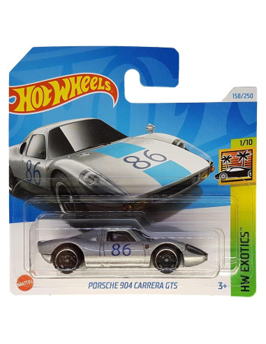 Hot Wheels Porsche 904 Carrera GTS 1/64 Coche Miniatura Plata