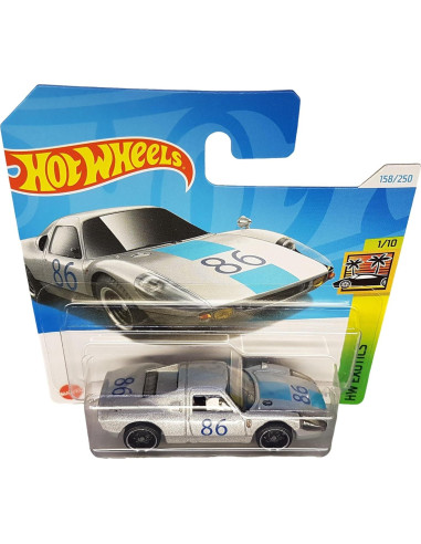 Hot Wheels Porsche 904 Carrera GTS 1/64 Coche Miniatura Plata