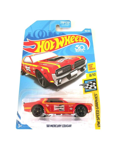 Hot Wheels 2018 50 Aniversario '68 Mercury Cougar Rojo