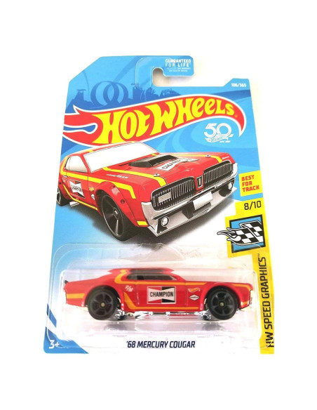 Hot Wheels 2018 50 Aniversario '68 Mercury Cougar Rojo