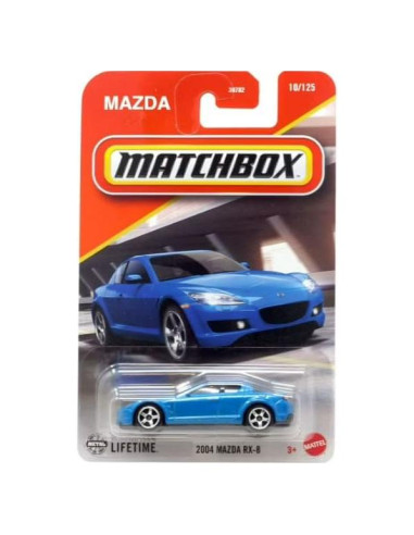 Coche Diecast Matchbox Mazda RX-8 2004 Azul 1:64