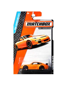 Porsche 911 GT3 Matchbox 1:64 Naranja Metal Fundido