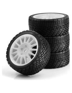 Llantas de Rally RC 1/10 Chanmoo 67mm 4 Piezas Blancas