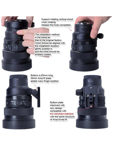 Anillo de Montaje en Trípode iShoot IS-SM141ART para Sigma 14mm y 15mm