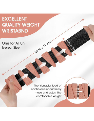 Pesas de Muñeca Ajustables FOUUAAOOU 0.9kg para Fitness