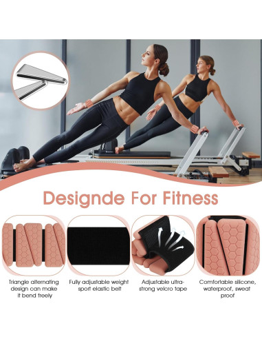 Pesas de Muñeca Ajustables FOUUAAOOU 0.9kg para Fitness