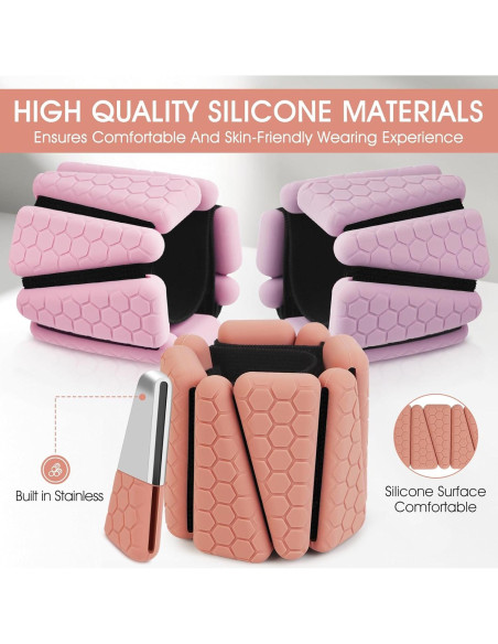 Pesas de Muñeca Ajustables FOUUAAOOU 0.9kg para Fitness Pesas de Muñeca Ajustables FOUUAAOOU 0.9kg para Fitness