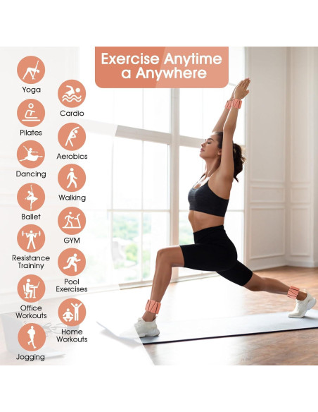 Pesas de Muñeca Ajustables FOUUAAOOU 0.9kg para Fitness Pesas de Muñeca Ajustables FOUUAAOOU 0.9kg para Fitness