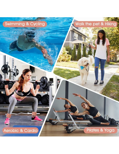 Pesas de Muñeca Ajustables FOUUAAOOU 0.9kg para Fitness