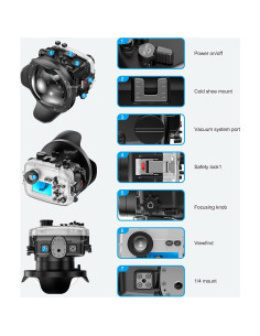 Funda Submarina Sea Frogs para Sony A6600 10-18MM IPX8 40m 2