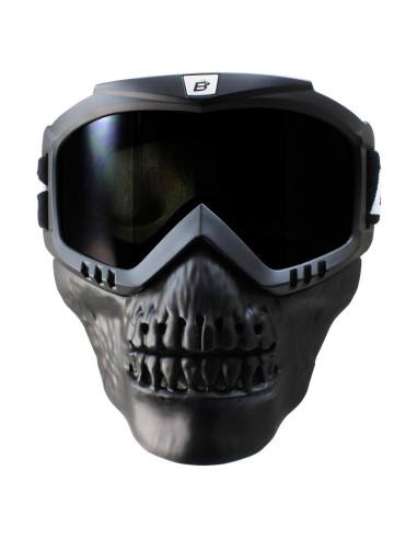 Gafas de sol Birdz Skullbird Negro con máscara facial y lentes UV