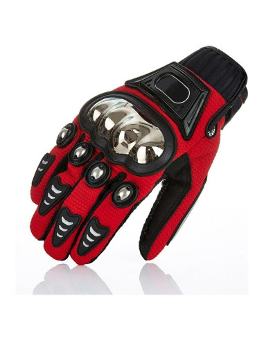 Guantes Protectores de Motocicleta TINTON LIFE Medianos Rojos