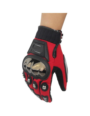 Guantes Protectores de Motocicleta TINTON LIFE Medianos Rojos