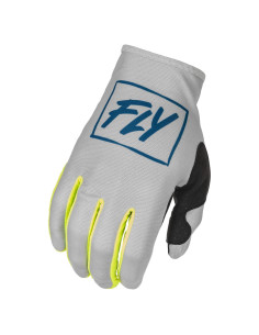 Guantes Lite Juveniles Fly Racing 2022 Gris/Teal/Hi-Vis