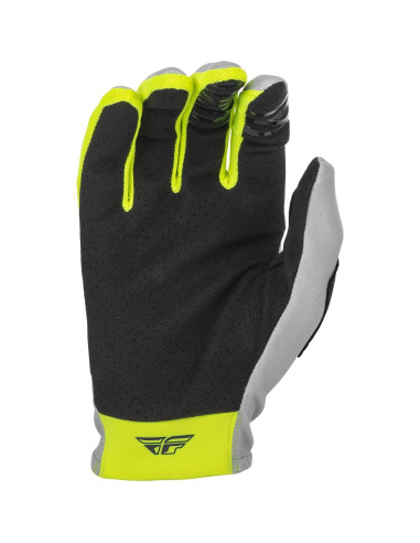 Guantes Lite Juveniles Fly Racing 2022 Gris/Teal/Hi-Vis