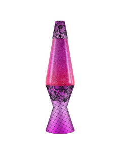 Lámpara de Lava Rosa Spencer Gifts 43 cm Brillo Negro
