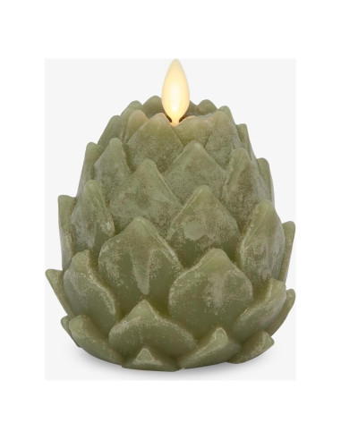 Luminara Alcachofa LED Verde Loden 9.1x10.8cm Sin Llama