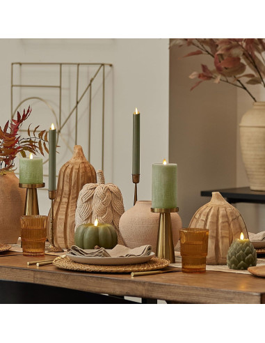 Luminara Alcachofa LED Verde Loden 9.1x10.8cm Sin Llama