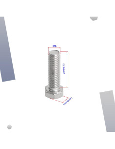 Tornillos Hexagonales Inversos M6 x 25mm Aopin Acero Inoxidable 4 Pcs 2