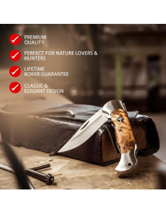 Cuchillo de Caza Plegable Boker Thuya con Hoja de Bloqueo 7.9 cm 2