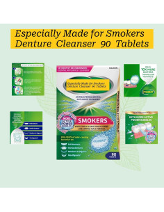 Limpiador de Dentaduras para Fumadores Dentu-Care 90 Tabletas 2