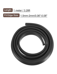 Bisel de Goma Uxcell 1 metro Negro para Protección de Bordes 2
