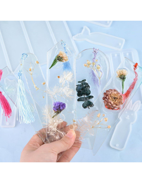 Moldes de Silicona URROMA para Resina - 7 Piezas DIY Marcadores