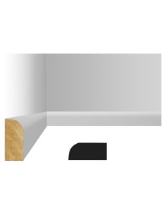 Moldura de Pared Art3d 4-Pack MDF 2.44 m Pintable Blanca
