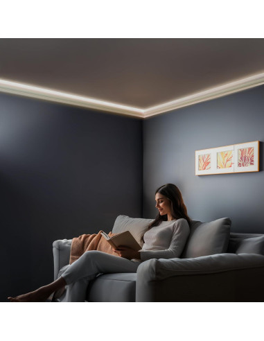 Juego de 7 Piezas de Moldura de Zócalo LED TUALCA 239.9 cm