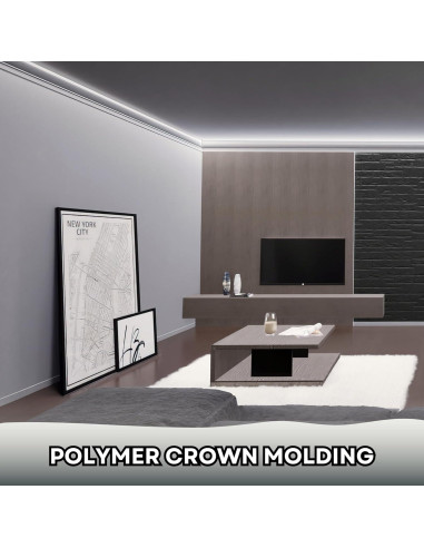 Juego de 7 Piezas de Moldura de Zócalo LED TUALCA 239.9 cm