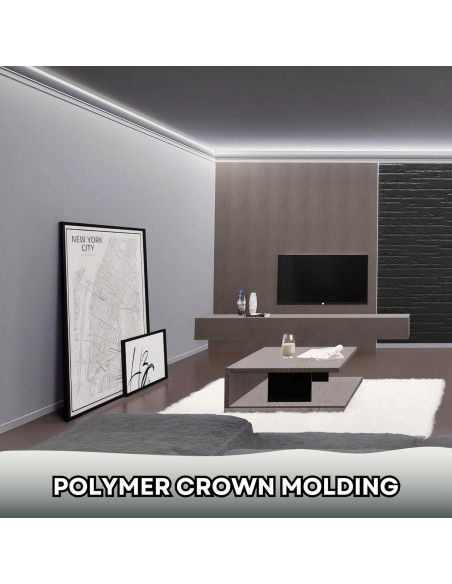 Juego de 7 Piezas de Moldura de Zócalo LED TUALCA 239.9 cm