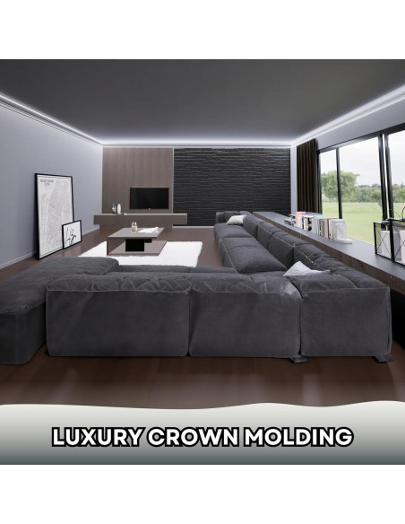 Juego de 7 Piezas de Moldura de Zócalo LED TUALCA 239.9 cm