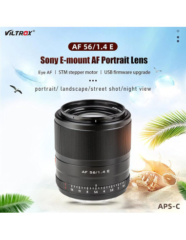 Lente Prime VILTROX 56mm F1.4 Autofocus para Sony APS-C