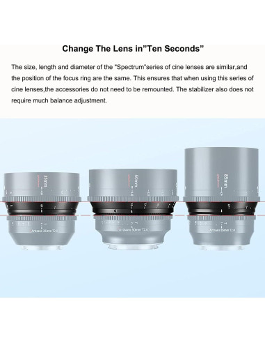 Lente de Cine 35mm T2.0 7artisans para Cámaras Sony E