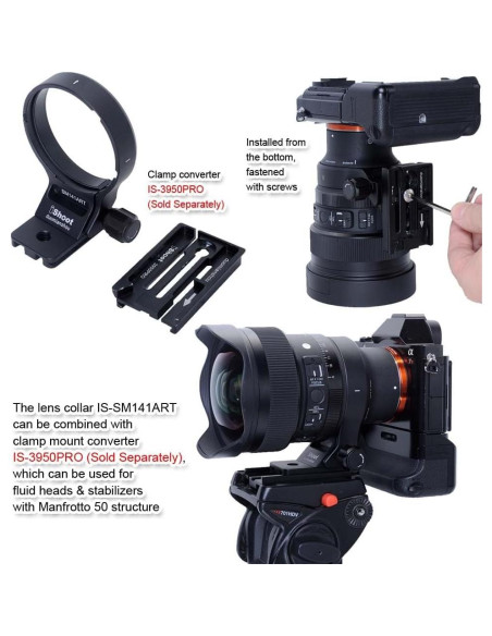 Anillo de Montaje en Trípode iShoot IS-SM141ART para Sigma 14mm y 15mm