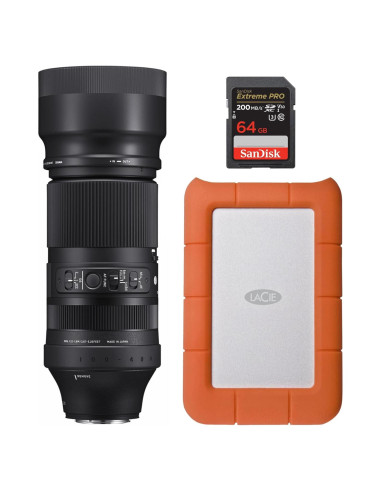 Lente Sigma 100-400mm F5-6.3 DG DN OS para Fujifilm X + Accesorios