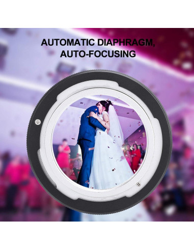 Anillo Adaptador de Lente M42 a FD Akozon Enfoque Manual