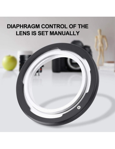 Anillo Adaptador de Lente M42 a FD Akozon Enfoque Manual