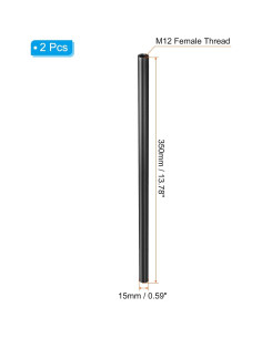 Varillas de Montaje de Cámara PATIKIL 35.56 cm 15mm 2 Pzas 2