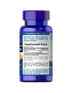 Tabletas de Melatonina Puritan's Pride 3 mg - 240 Unidades 2