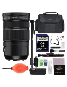 Lente Fujifilm XF 18-120mm f/4 LM PZ WR con Accesorios
