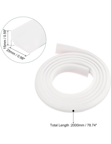Barrera de Ducha Plegable uxcell 200 cm Silicona Blanca