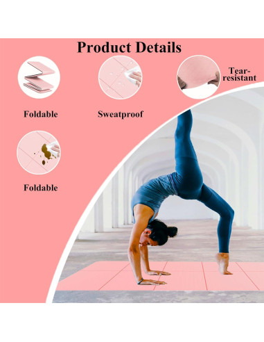 Alfombrilla de Yoga Plegable Buminee Antideslizante 0.61 cm