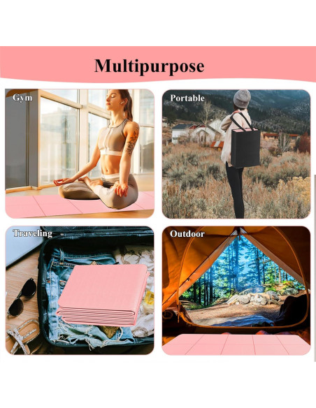 Alfombrilla de Yoga Plegable Buminee Antideslizante 0.61 cm