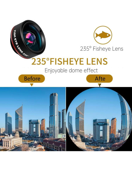 Lente Ojo de Pez HD FOTN 235 para Smartphones - Clip Universal